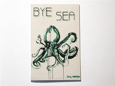 Bye Sea Chapbook book books chapbook cover octopus print printmaking screenprint silkscreen