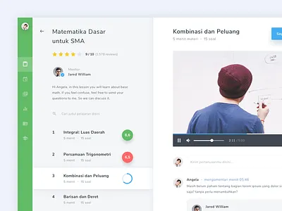 #Exploration | Education Platform comment dashboard desktop education exams online sidebar video web