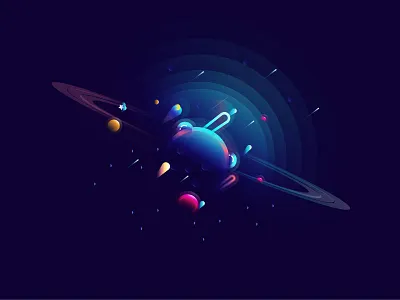 Planet color dark earth gradient illustration illustrations planet sky space star vector