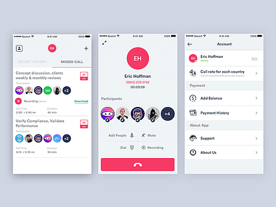 Conference App app clean color creative design interface ios mobile ui user