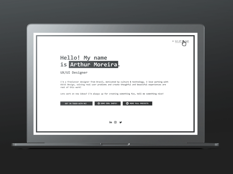 Brutalist Portfolio black brutal brutalist portfolio ui website white