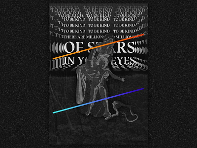 To Be Kind - from the album To be Kind by Swans black white gradient illustration music poster swans to be kind typography
