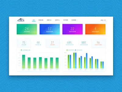 Bigdata system dashboard admin bigdata blue dashboard green interface orange purple stats tech technology ui