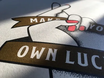 Make Your Own Luck Poster ink paper poster print riso tattoo