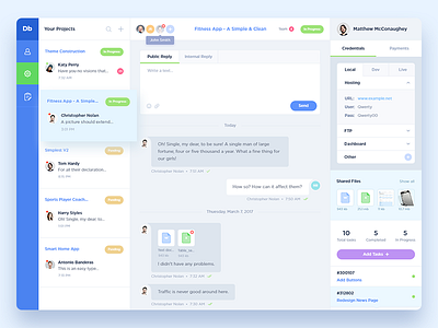 CRM 2 app chat crm dashboard interface list settings table ui users ux web