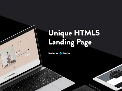 Brut - One Page Portfolio 💫 animation inspiration landing page portfolio for designers psd download sketch theme transitions typography grid ui web design wordpress