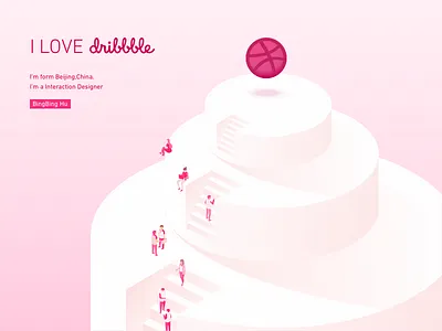 ilove Dribbble banner design illustrator，sketch，photoshop ui ux