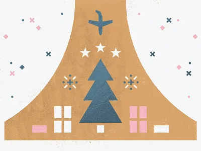 Christmas abroad pt. 2 airplain christmas cold love pine plain poster present tree warm winter