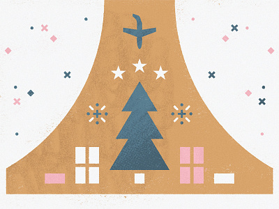 Christmas abroad pt. 2 airplain christmas cold love pine plain poster present tree warm winter