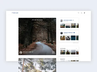 Focus Feed color creative design flat illustration interface material productdesign shadow sketch ui