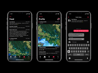 WallApp for iPhone X app black dark ios iphone social