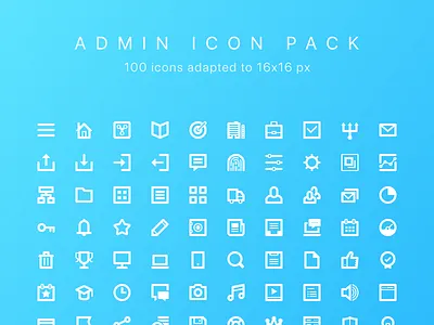 Admin UI 16 admin dashboard filter icons menu mobile settings side menu ui
