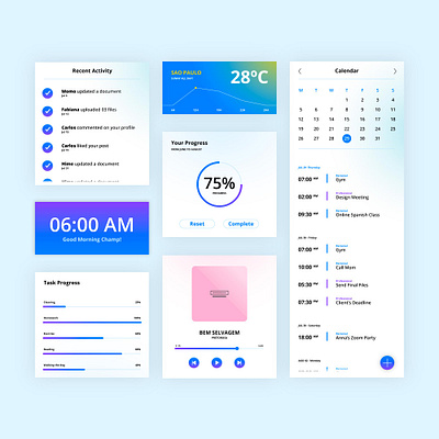 Gradient UI Elements ui ux