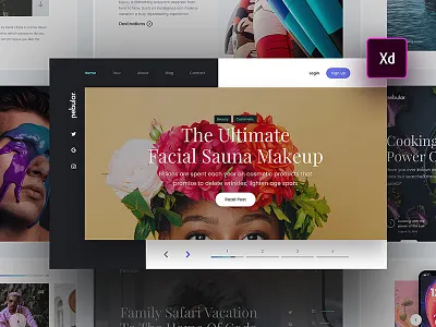 Teaser - Nebular UI Kit in Adobe XD adobe xd adobexd landing modern ui ui kit xd