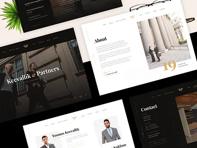 Keevallik & Partners Law Office black classic clean dark gold law lux luxury minimal modern