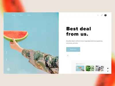 Website Header design ecommerce flat header shop ui website