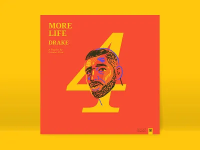 4. Drake - More Life 10x17 charcoal drake hoodzpah illustration portrait sketch