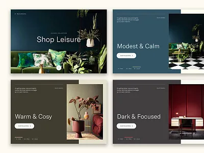 Furniture Slider agency layout minimal photography slider subtle typography ui ux web