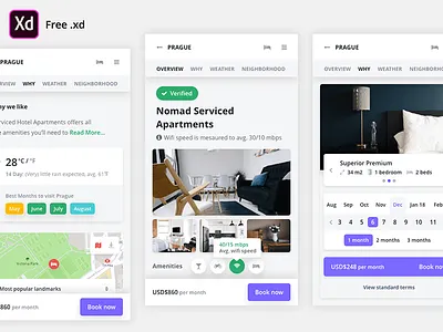 Freebie Mobile Booking .Xd UI Kit adobe xd app download free freebie ios kit template ui ui kit ux xd