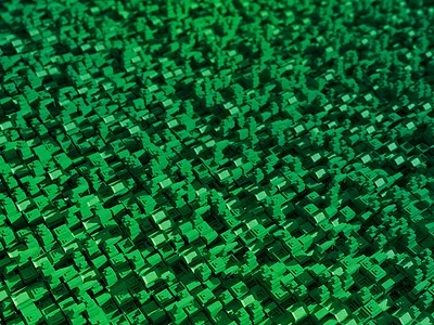 3D Blocks 3d blocks green red