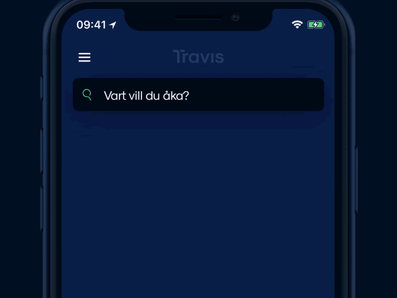 Search Reveal Animation – Travis dark ui ios map search stockholm transition travel travis