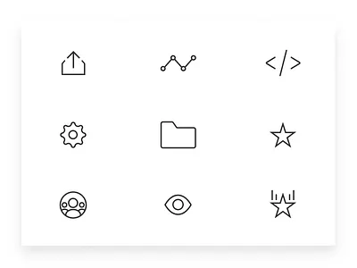 Readymag Guide Icons animation figma guide icon iconset linear lock menu picture readymag vector workspace