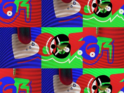 DOGBGR 3d c4d drop eye illustration octane tongue