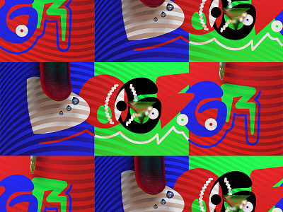 DOGBGR 3d c4d drop eye illustration octane tongue