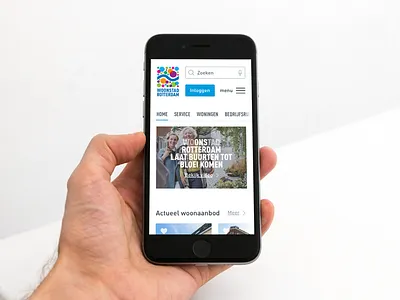 Voor de pitch van Woonstad Rotterdam clean colours desktop grid housing living market mobile rotterdam tags white woonstad