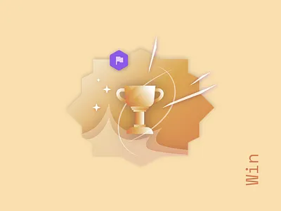 ✺ Win ✪ game gold illustration practice trophy victory win