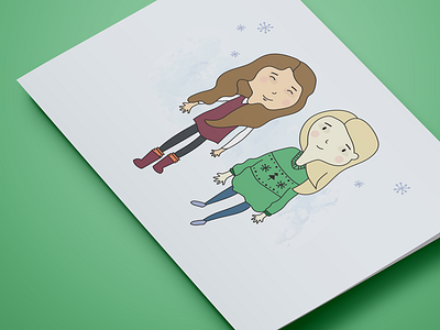 Flatmate Festivities christmascard holidays roommates snow uglysweater