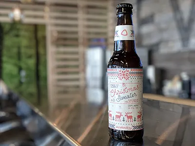 Ugly Christmas Sweater beer bottle branding brew brewery christmas holidays label packaging sweater ugly christmas sweater winter