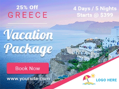 Travel & Tourism Animated GIF Banners Template | Free Download