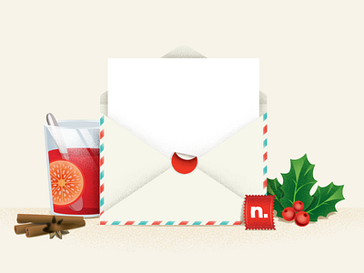 PF 2018 cinnamon holly illustration letter pf 2018 punch stamp