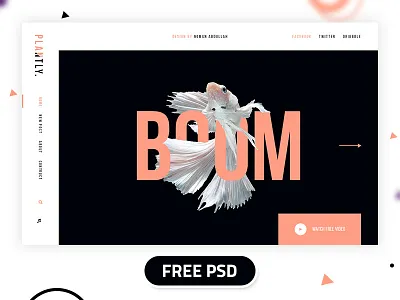 Free Free - Plantly design desktop flat landing page minimal plantly shop trendy ui ux web