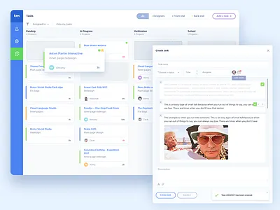 CRM app chat crm dashboard interface list settings table ui users ux web