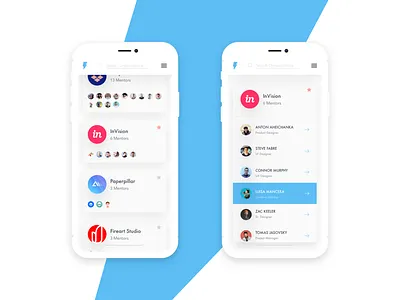 Yodah - Organizations View app guide invision mentor mentorship mobile mobile app teams ui yoda