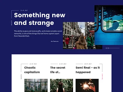 First Shot! clean layout magazine simple typography webdesign