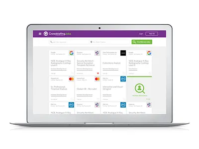 Job Portal Page Design photoshop portal tiles ux design