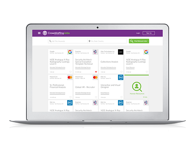 Job Portal Page Design photoshop portal tiles ux design