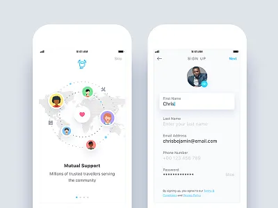 TakeCare - Shipping App android form interface ios onboarding photoshop sign up sketch ui ux
