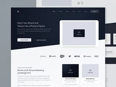 Homepage Wireframe for Marketing Website advertising business frame homepage landing marketing ui ux web design website wireframes zajno
