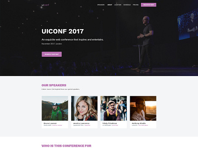 Event/Conference Homepage bootstrap 4 conference event