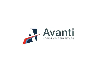 Avanti a blue brand logistic logo red strategies trade world