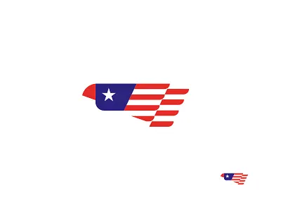 USA design eagle flag icon logo usa