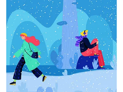 Let it snow! Let it snow! Let it snow! artillustration calmwinter character design illustration snow snowflake winterillustration