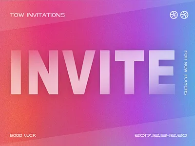 Tow invitations for players invitation invite