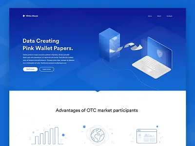Homepage Design of Marketing Website analytics data design illustration isometric laptop marketing server ui ux visualization web design