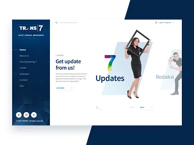 Trans 7 Homepage Exploration dark homepage landing page redesign ui ux web