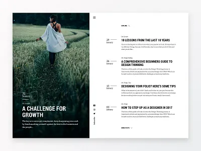 Feather Blog Layout argentina blog grid layout minimal posts typography ui ux web design website white